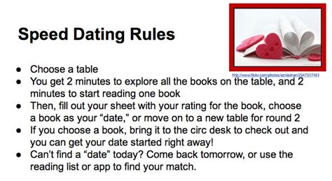 speed dating ground rules